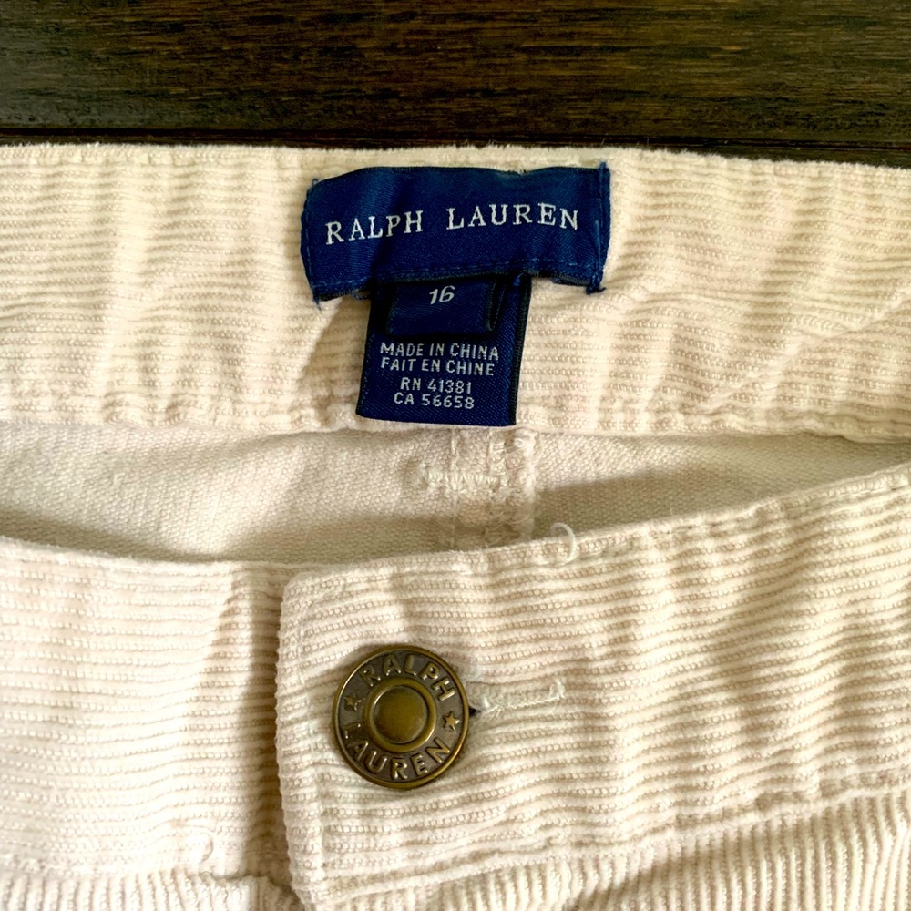 Ralph Lauren Skinny Jean Corduroy White